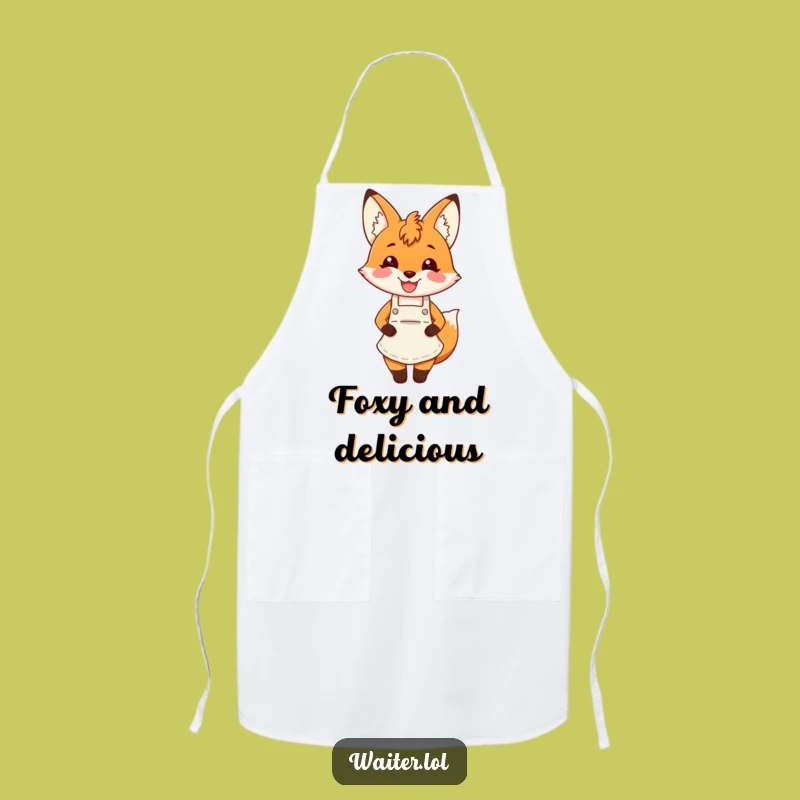 Funny Fox Apron: Cheerful Fox Chef, Kitchen Fun Gift