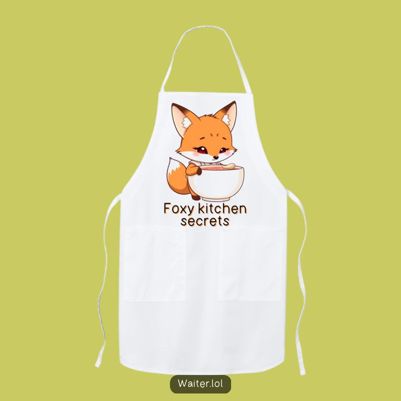 Funny Fox Chef Apron: Explore Flavors, Culinary Adventure Gift!