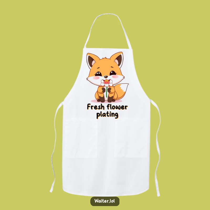 Funny Fox Flower Delivery Apron - Beaming Kitchen Gear for Garden Lovers