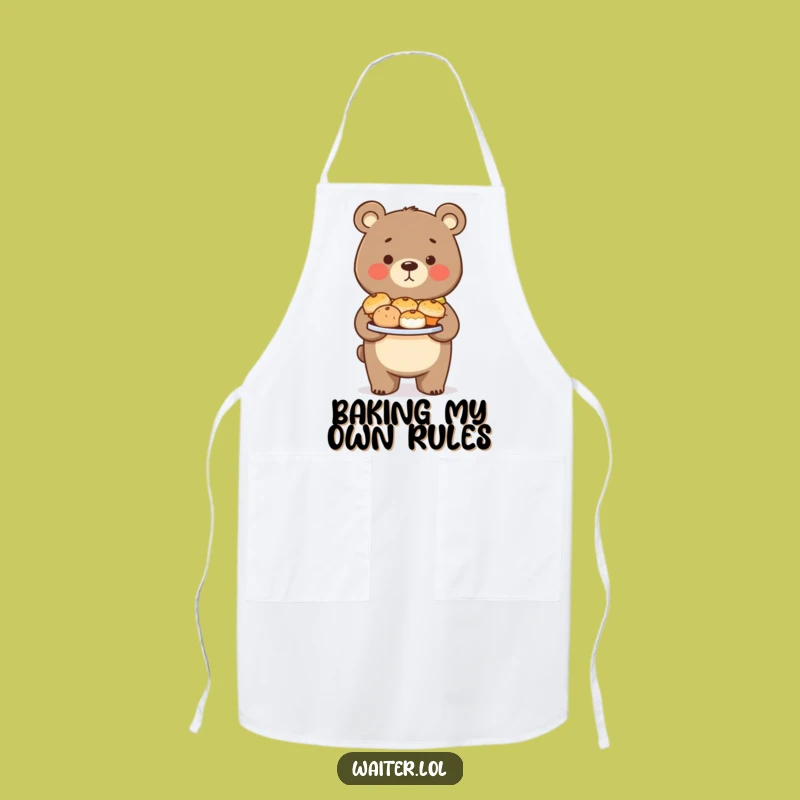 Funny Bear Pastry Apron: Chef's Delight, Perfect Gift for Bakers