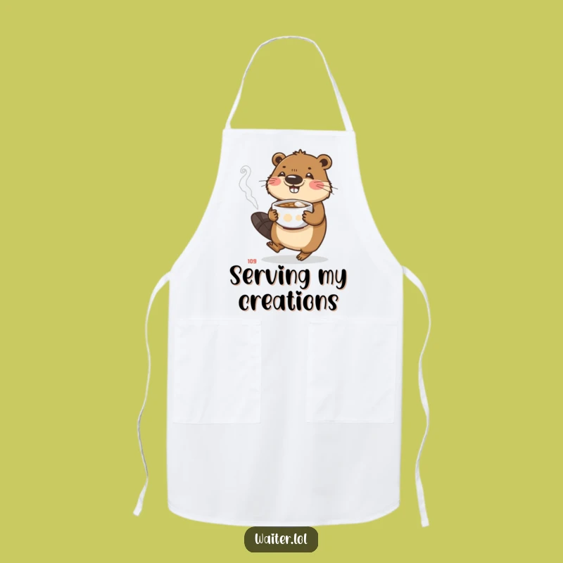 Funny Beaver Apron: Cook with Care and Diligent Humor