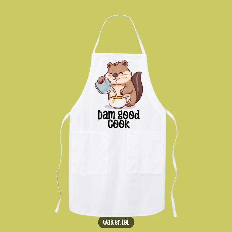 Funny Beaver Tea Apron: Master Your Kitchen with Precision