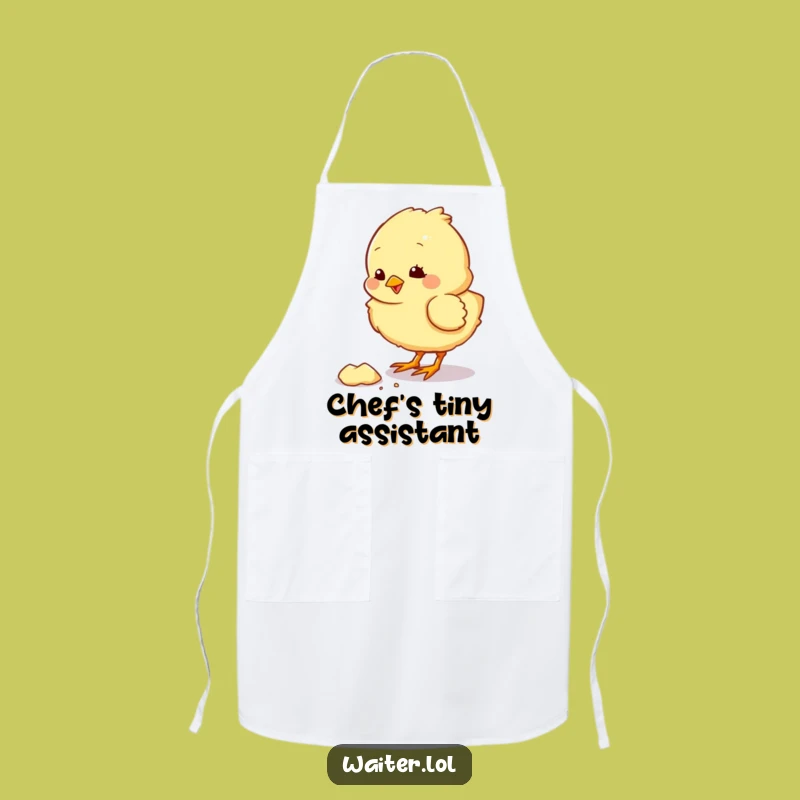 Funny Chick Pecking Apron: Kitchen Fun for Bird Lovers