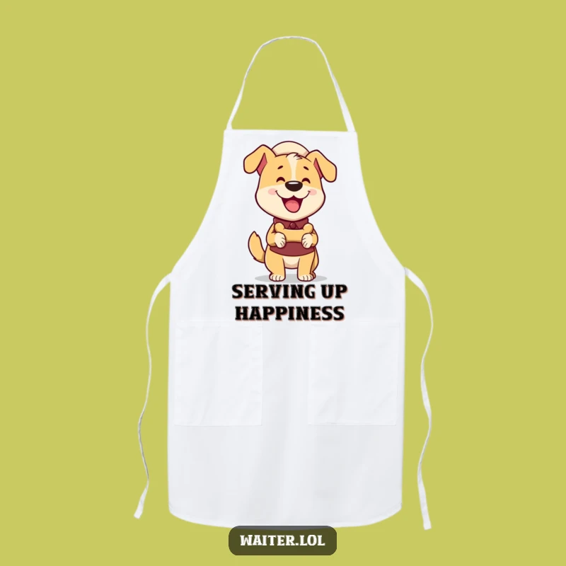 Funny Dog Waiter Apron: Cook with Enthusiasm in Hilarious Pup Style