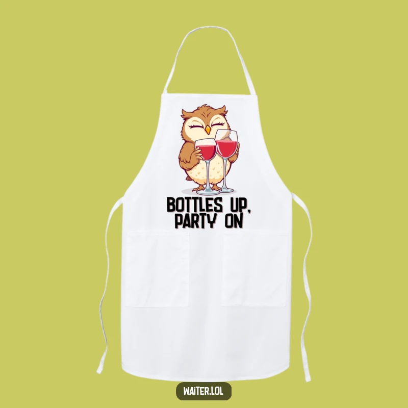 Funny Giggling Owl Apron: Cook Up Laughs in the Kitchen with a Wink