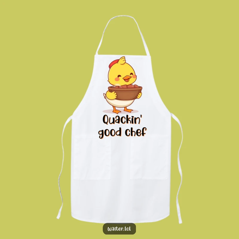 Funny Happy Duck Bowl Apron: Cook with Pride and Joy