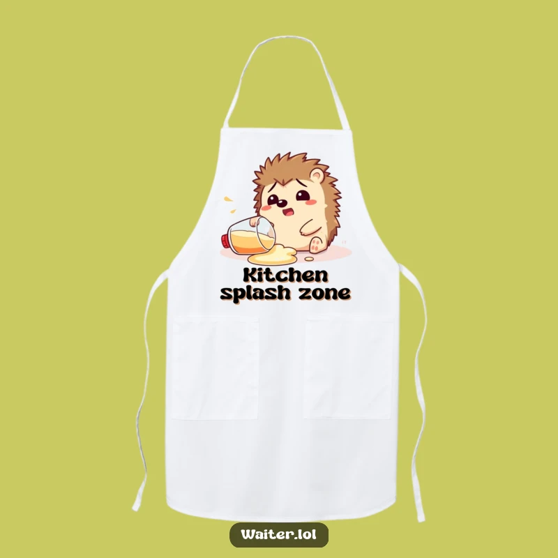 Funny Hedgehog Spill Apron: Cook with a Smile and a Splash!