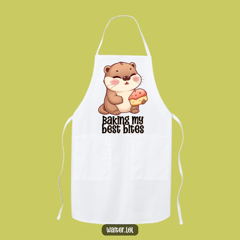 Funny Otter Pastry Apron: Chef Otter with Pastry, Hilarious Baker Gift