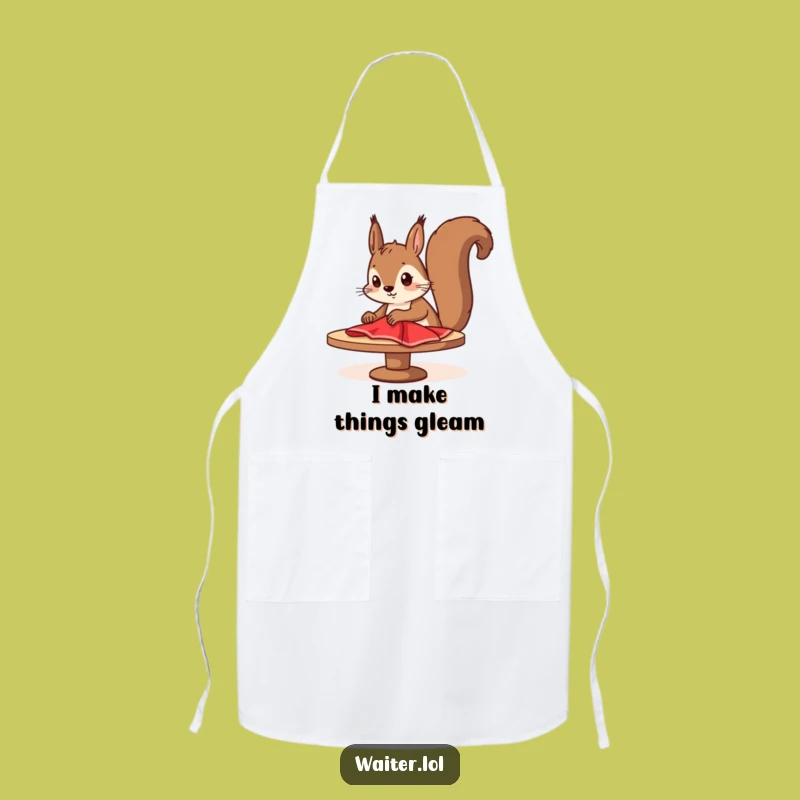 Funny Squirrel Cleaner Apron: Keep Clean While Cooking, Chef Gift!