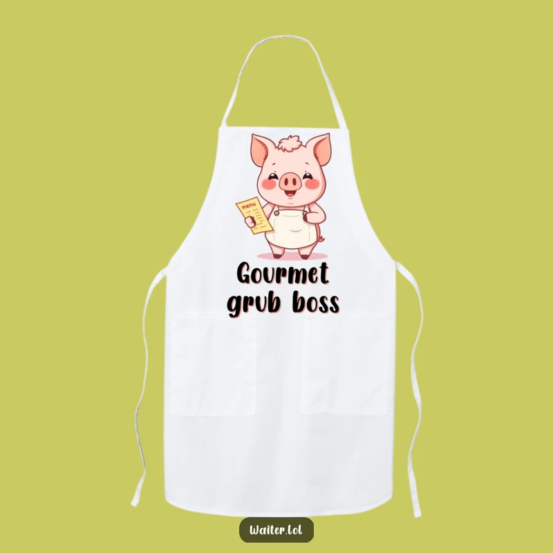 Funny Pig Apron: Chef's Welcome, Perfect Gift for Home Cooks