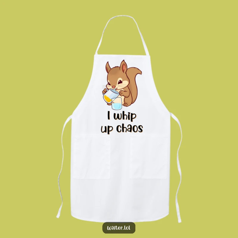 Funny Squirrel Bartender Apron: Cook with a Hilarious Rodent Who Masters the Pour