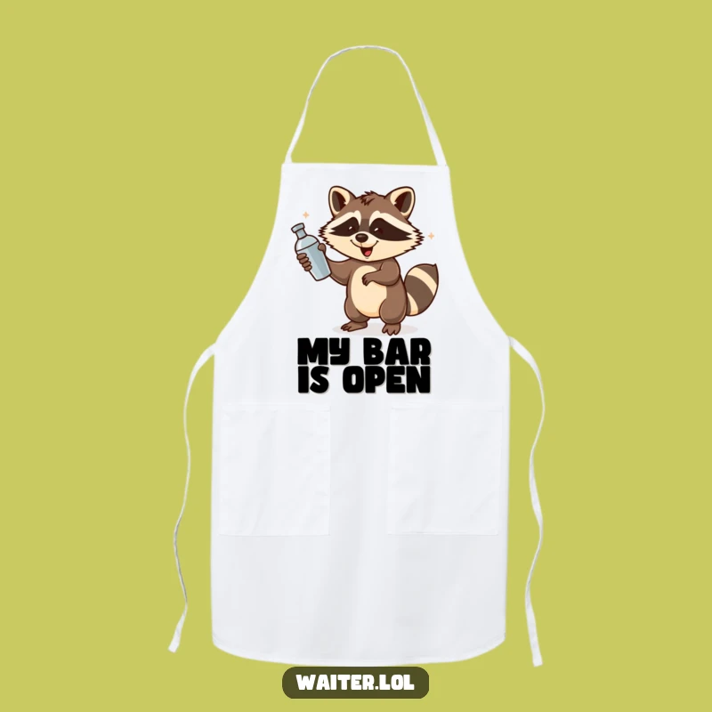 Funny Raccoon Bartender Apron: Shakin’ Raccoon for Cocktail Hour, Hilarious Host Gift