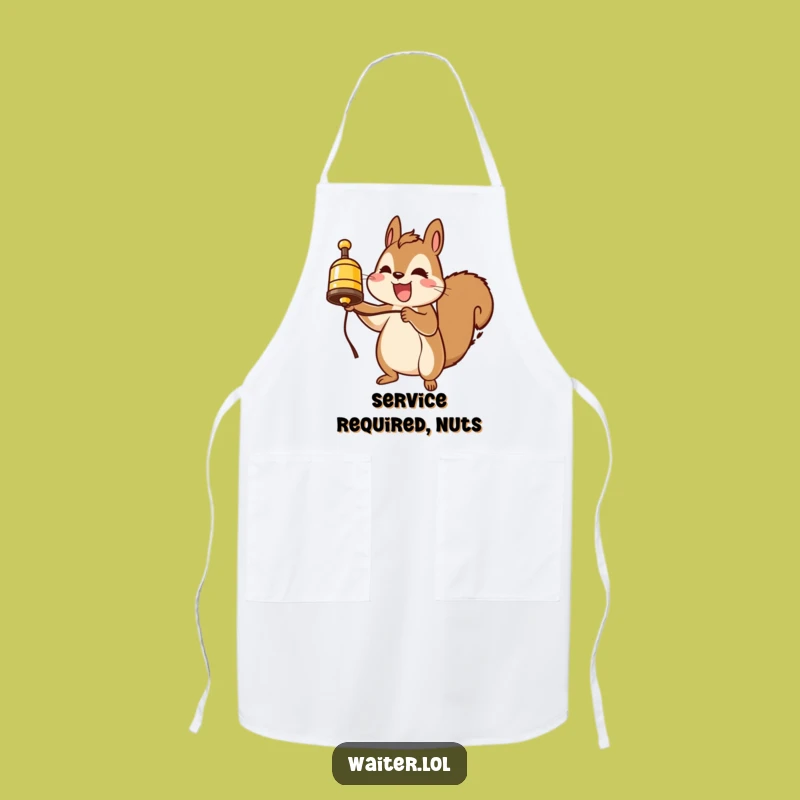 Funny Squirrel Service Bell Apron: Cook with Cheer and Style