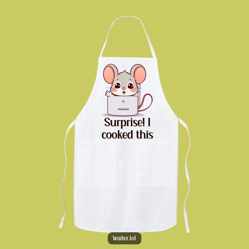 Funny Mouse Napkin Apron: Serve with Smiles, Perfect Funny Gift for Hosts!