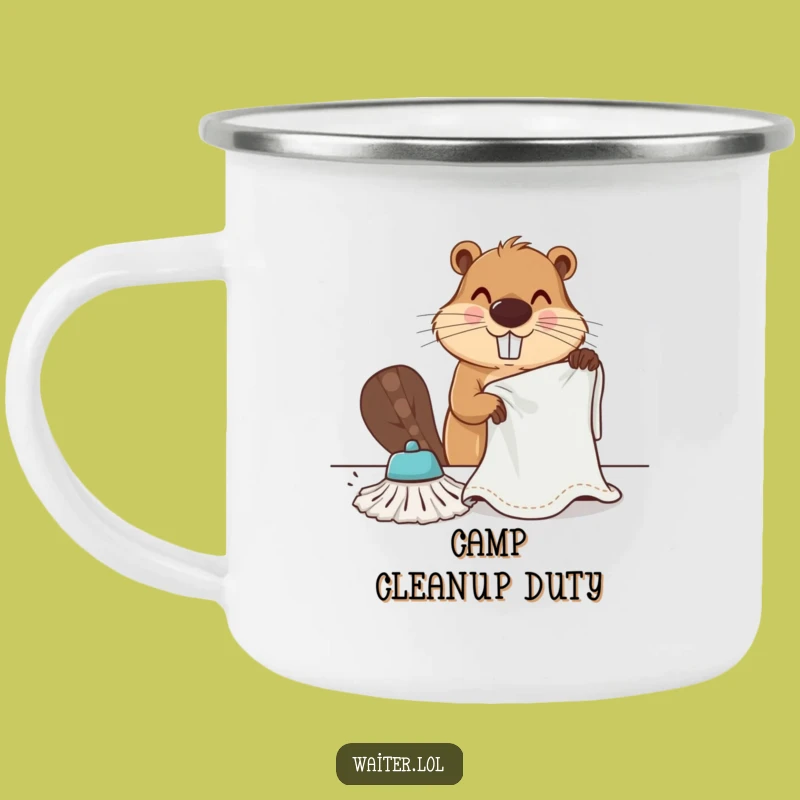 Durable Funny Beaver Cleaner Camping Mug - Outdoor Work Ethic