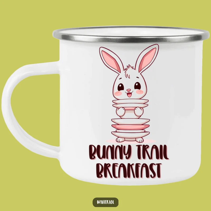 Funny Bunny Camper's Plate Mug - Wobbly Ears Adventure