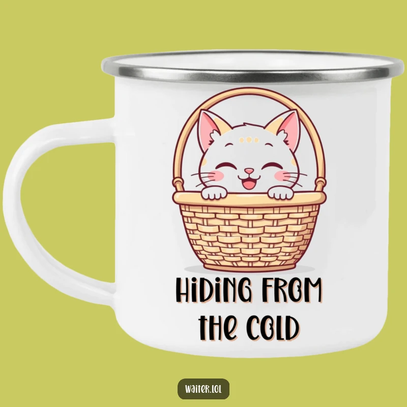 Funny Cat Napkin Camping Mug - Adventure Fuel for Sneaky Souls