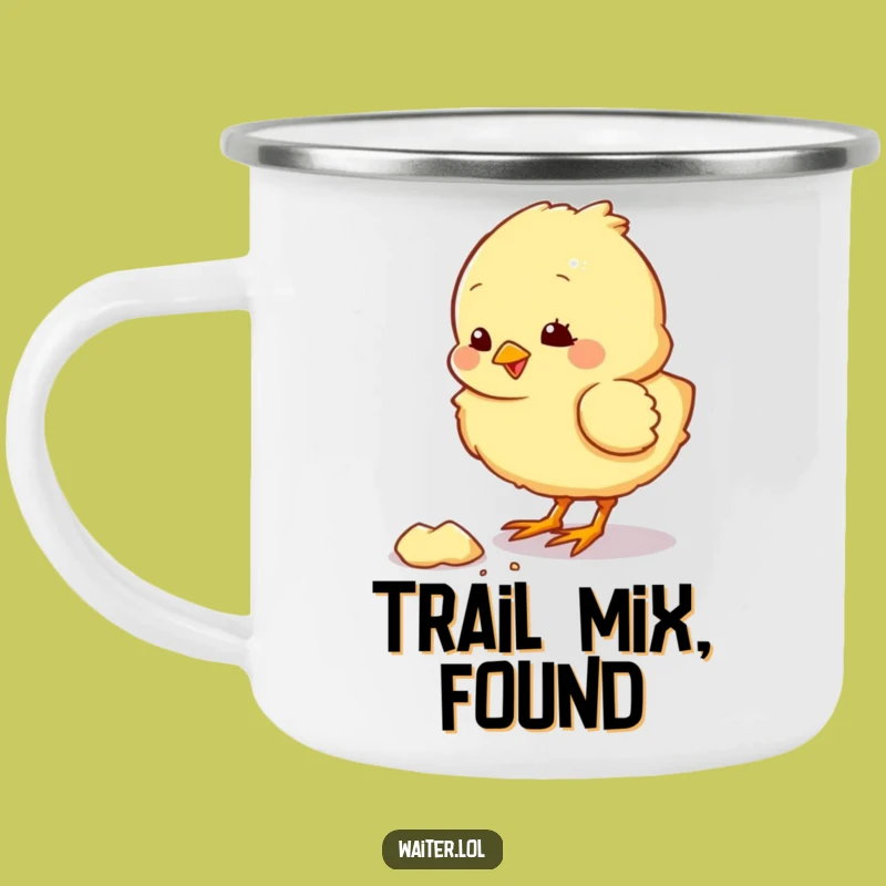 Funny Chick Pecking Camping Mug: Adventure & Cheerful Sips