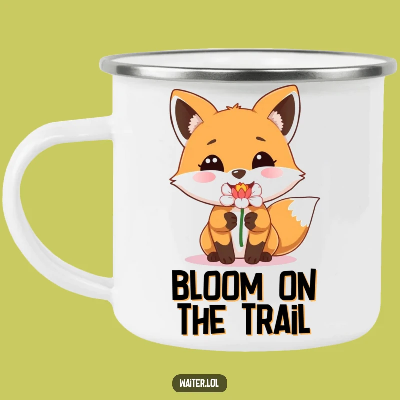 Funny Fox Flower Delivery Camping Mug - Beaming Outdoor Drinkware