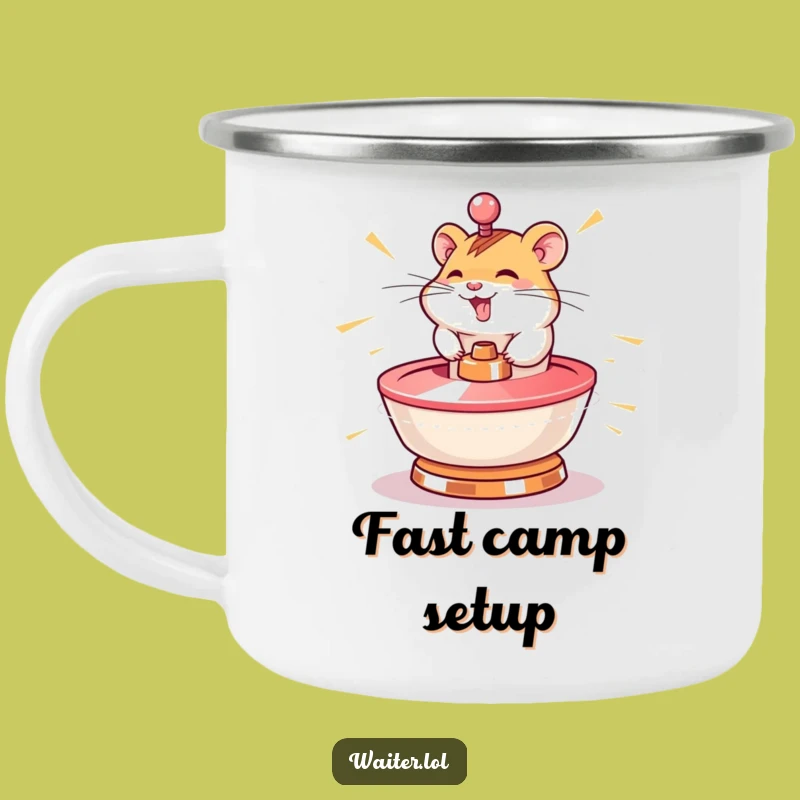 Funny Hamster Camping Mug: Speedy Sips and Giggling Adventures