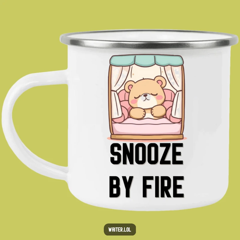 Funny Sleepy Bear Camping Mug: Adventure with Cozy Nap Vibes