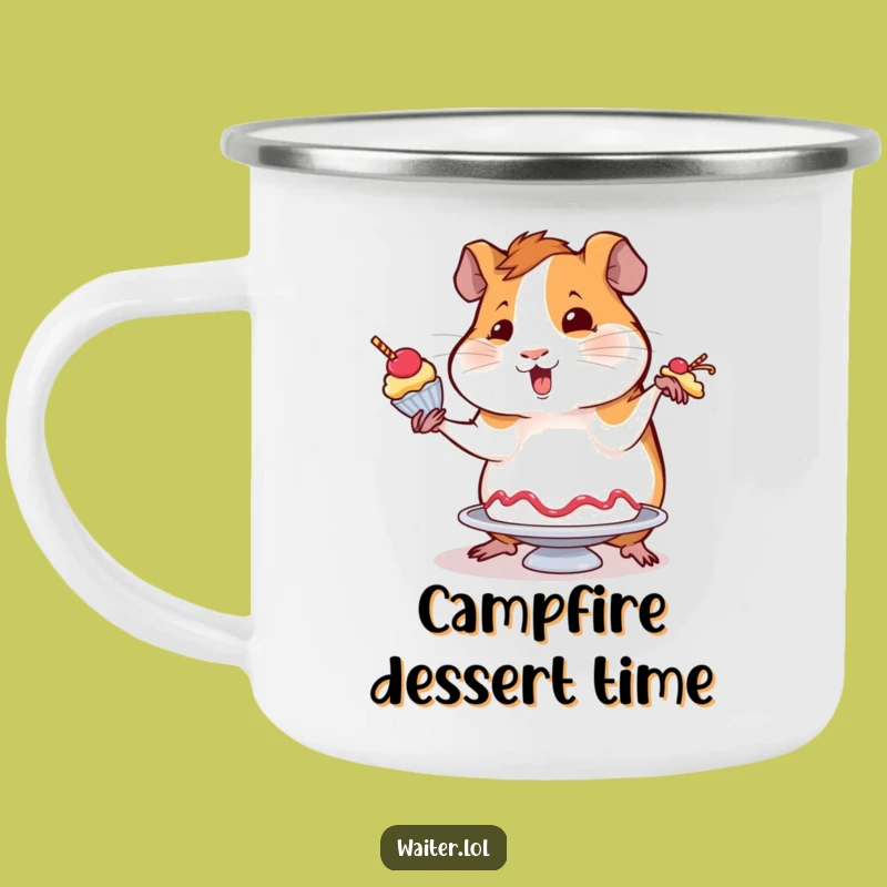 Funny Wobbly Guinea Pig Camping Mug - Adventure Fuel for Sweet Moments