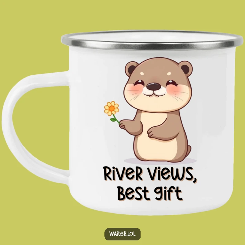 Funny Otter Camping Mug: Sip Joy, Hilarious Outdoor Fun