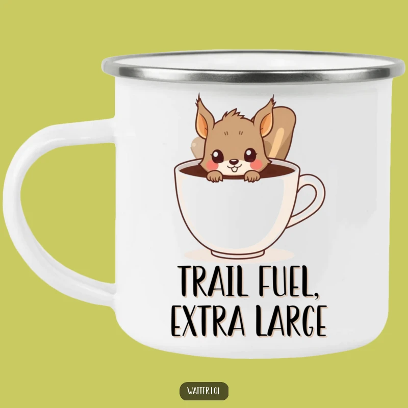 Funny Squirrel Camping Mug: Adventure Fuel, Hilarious Coffee Cup, Gift