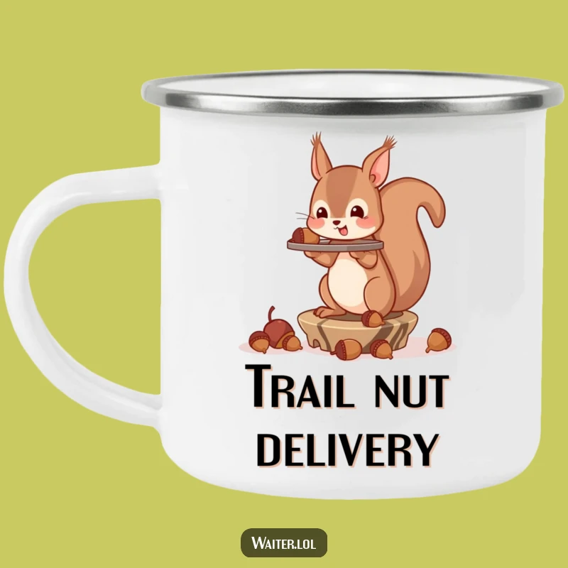 Funny Squirrel Acorn Camping Mug: Adventure Fuel for Laughs!