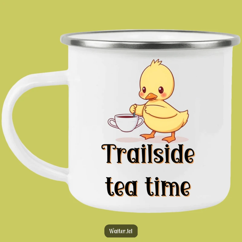 Funny Determined Duckling Camping Mug - Adventure Fuel for the Focused