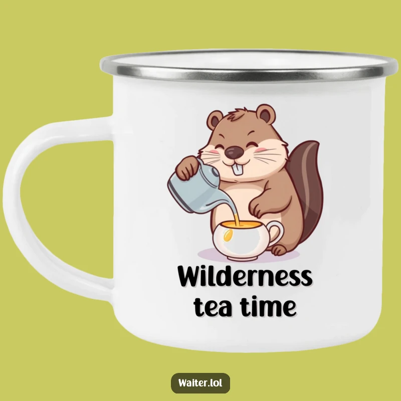 Durable Funny Beaver Tea Camping Mug: Brew Perfect Camp Coffee