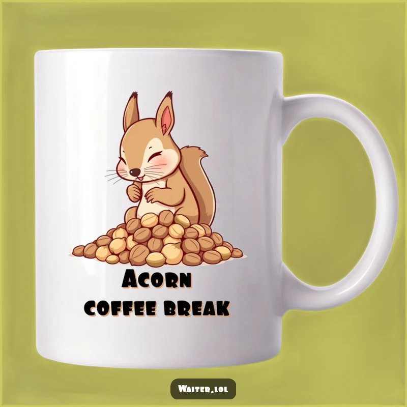 Funny Squirrel Waiter Mug: Focused Nut Arranger is a Hilarious Gift