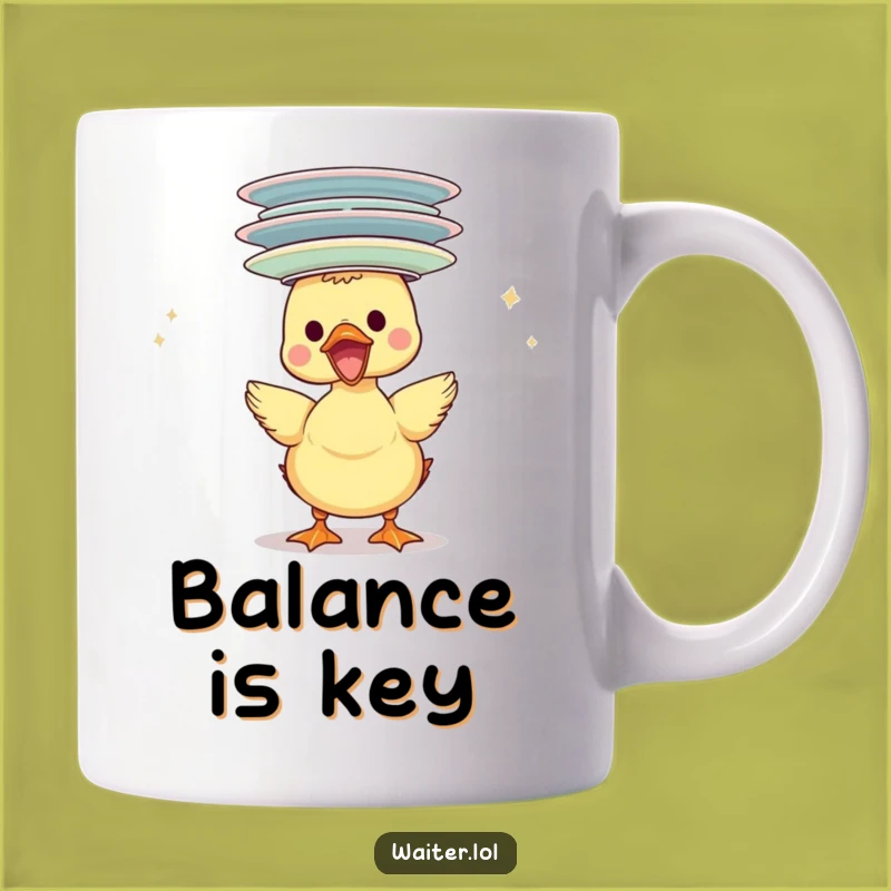 Funny Duckling Plate Stack Mug: Hilarious Wobbly Balancing Act Gift