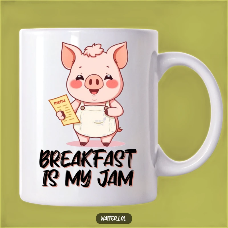Funny Jovial Pig Chef Mug: Welcoming Menu Holder, Perfect Restaurant Gift