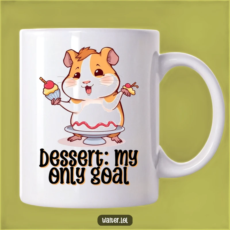 Funny Wobbly Guinea Pig Dessert Mug - Hilarious Gift for Sweet Treat Lovers