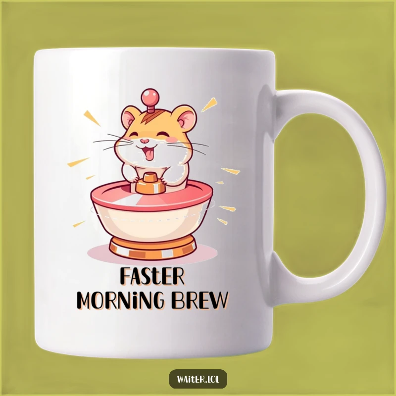 Funny Hamster Lazy Susan Mug: Fast-Paced Humor & Whirling Fun Gift