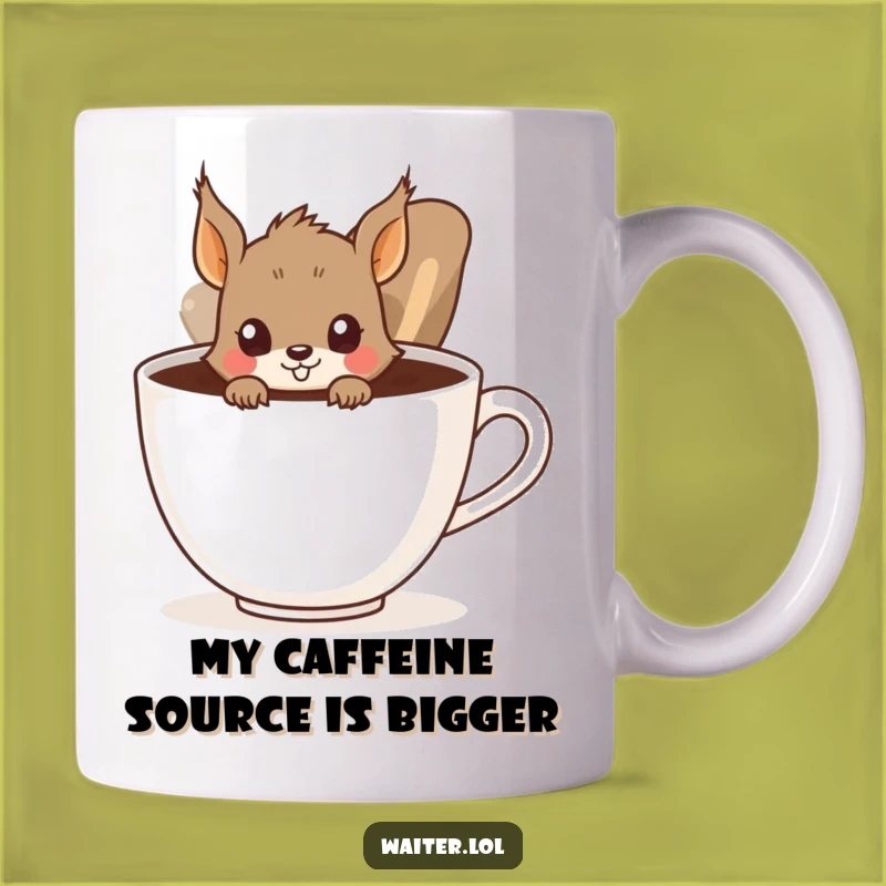 Funny Squirrel Coffee Lover Mug: Curious Critter Peeking, Perfect Gift