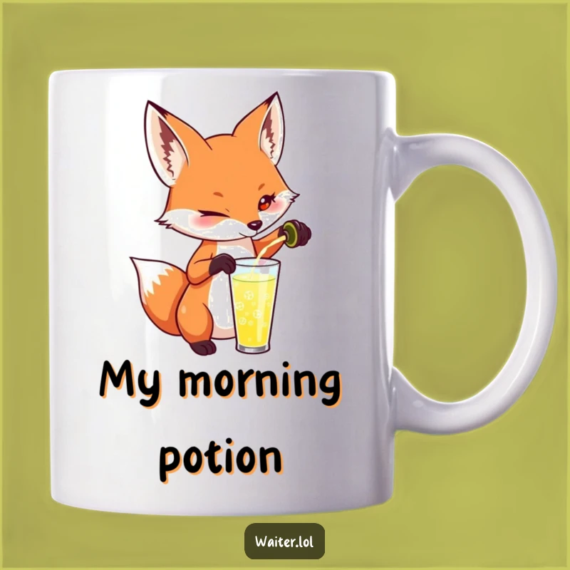 Funny Fox Pouring Drink Mug - Mischievous Animal Gift for Fun Lovers!