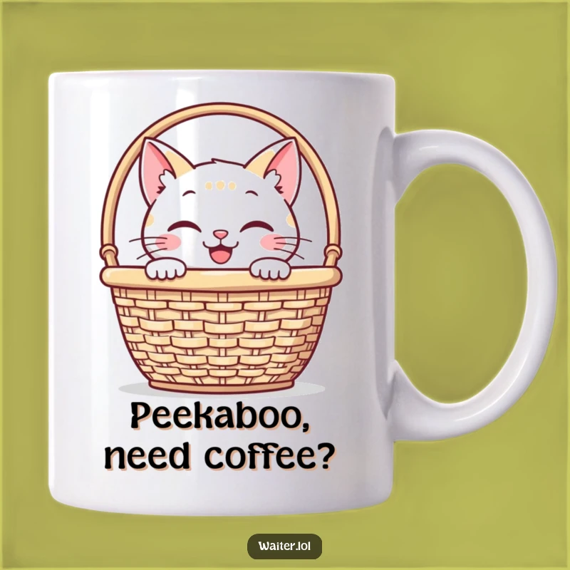 Funny Smiling Cat Napkin Mug - Hilarious Gift for Feline Fans