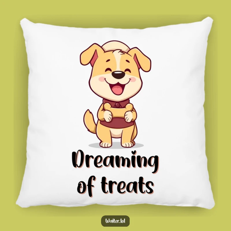 Funny Dog Waiter Pillow: Adorable Pup Comfort, a Hilarious Gift for Dog Fans