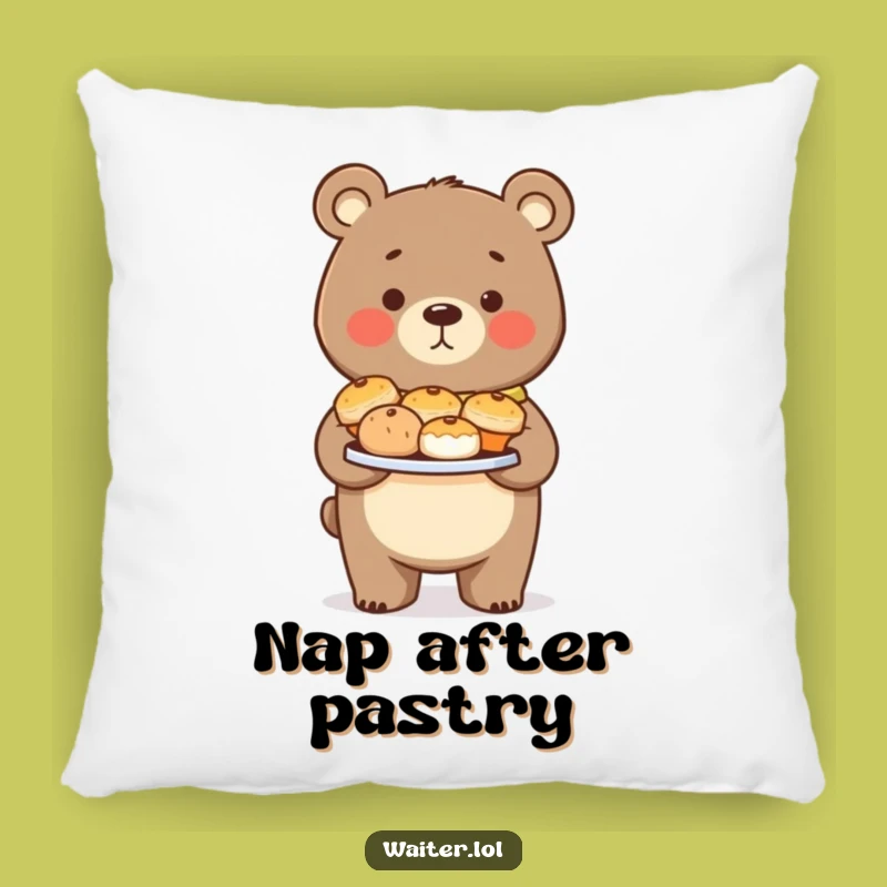 Funny Bear Pastry Pillow: Cozy Comfort, Perfect Gift for Bakers