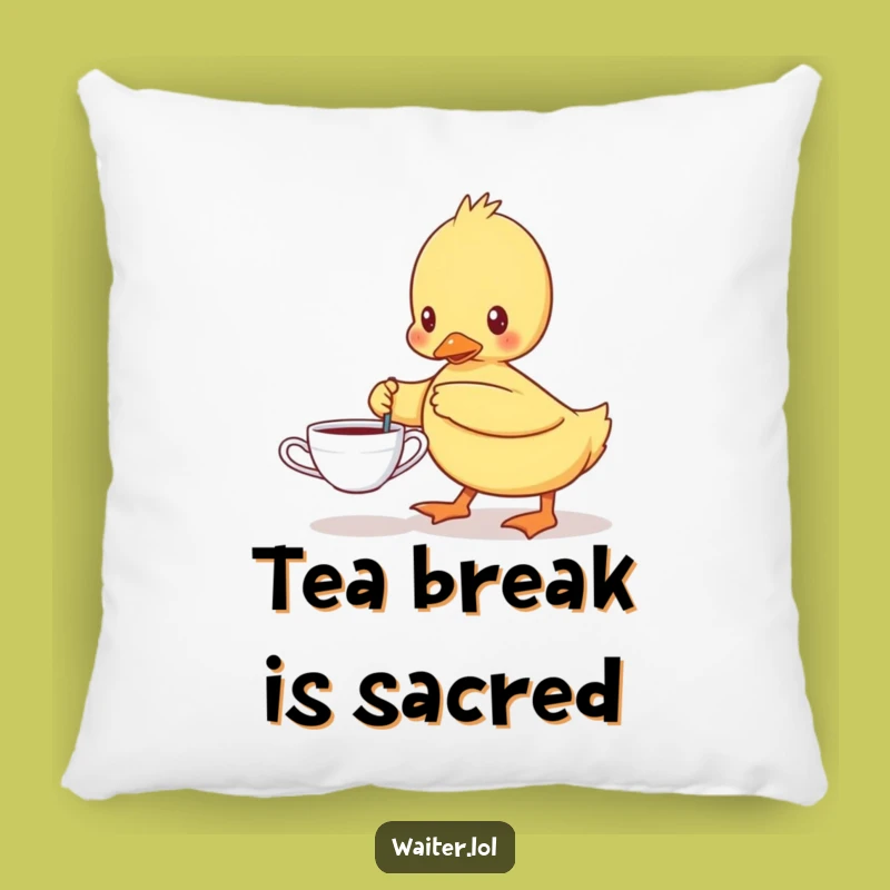 Funny Determined Duckling Pillow - Cozy Comfort with a Side of Humor