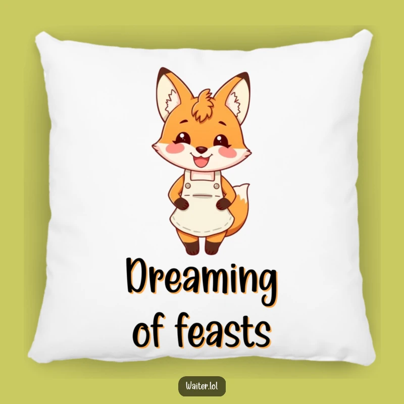 Funny Fox Apron Pillow: Cozy Fox Smiles, Soft Comfort Gift