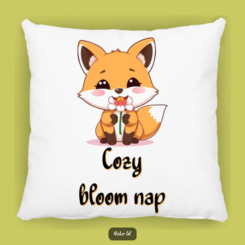 Funny Fox Flower Pillow - Beaming Comfort for Cozy Spaces