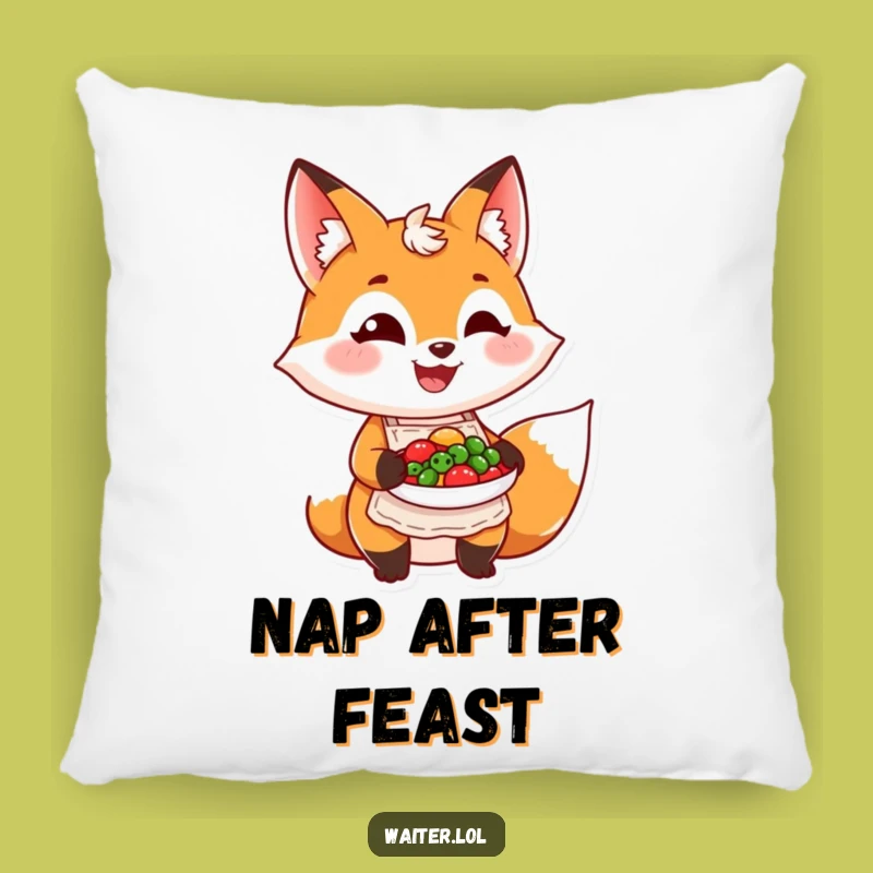 Funny Fox Chef Pillow - Comfy Culinary Decor Accent