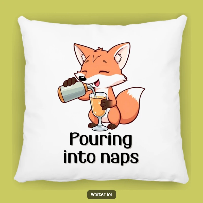 Funny Fox Bartender Pillow: Exaggerated Comfort, Sly Accent, Perfect Funny Gift