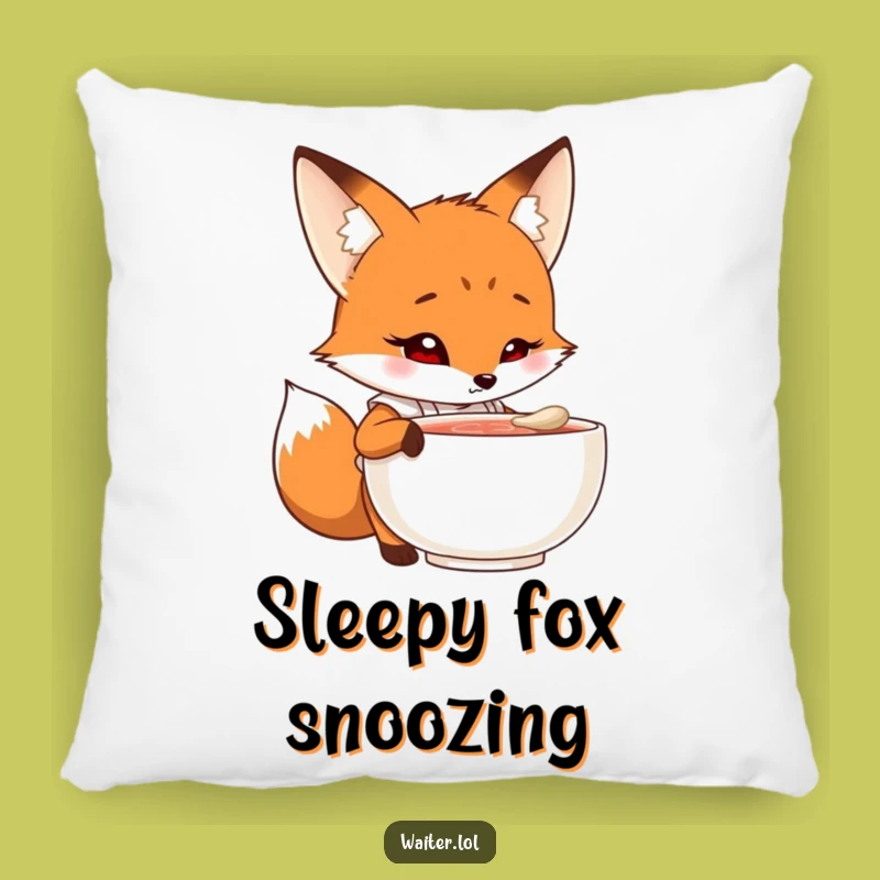 Funny Fox Chef Pillow: Cozy & Curious Fox, Comforting Kitchen Gift!
