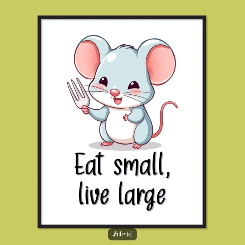 Funny Mouse Polite Nod Digital Art: Instant Charm and Humorous Decor