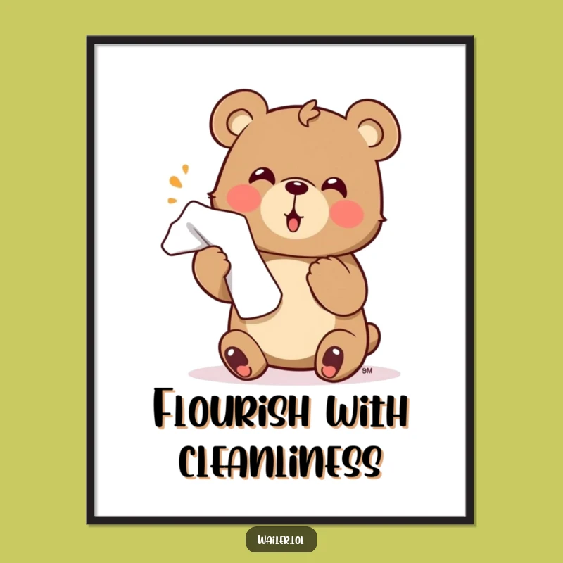 Funny Bear Digital Art: Enthusiastic Hospitality for Your Walls