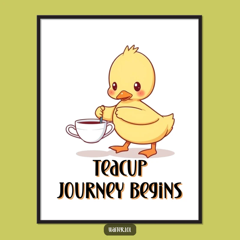 Funny Determined Duckling Digital Print - Instant Charm for Your Walls